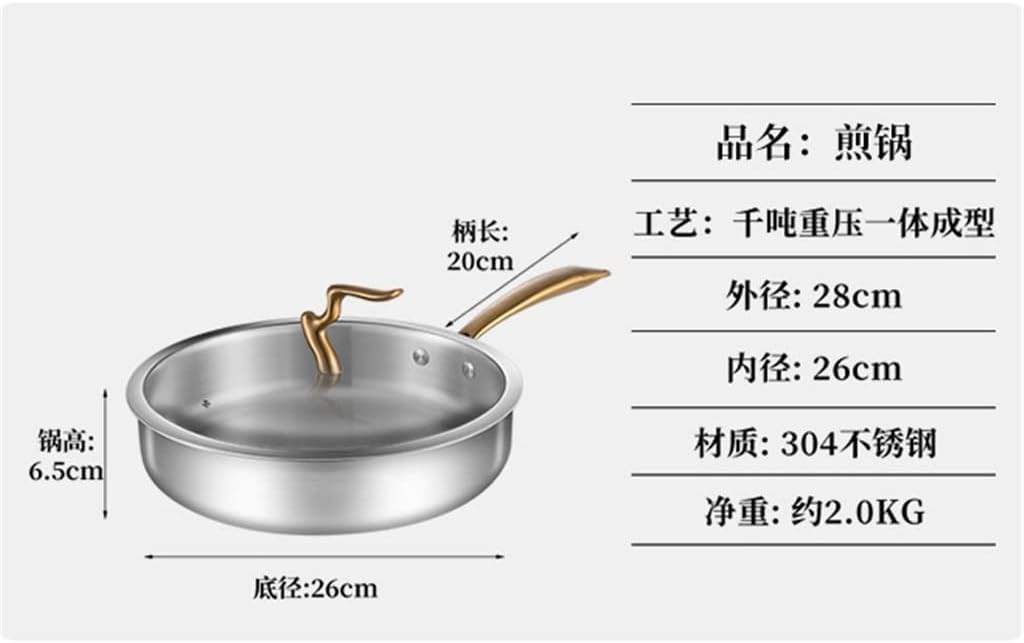 Pot Set Full Set of Household Two-Piece Kitchen Steamer Auxiliary Food Pan Frying Pan Non-Stick Pan Kitchen Utensils (Color : A, Size A