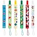Lcitin Clip Ciuccio Catena per Ciuccio - 6 PCS Catenella Portaciuccio per Bambini da 6-16 Mesi