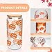 ANOTION Fall Glass Cups with Lids and Straws - Autumn Thanksgiving Halloween Gifts for Women - 2 Pack 18oz Fall Smile Pumpkins Mug, Pumpkin Glass Jar Drinking Glasses Iced Coffee Cup, Halloween Decor