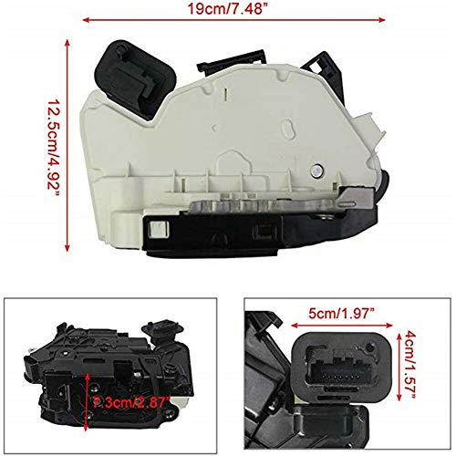 Cheriezing 5K4839016AE Door Lock Actuator w/Motor Rear Right Passenger Side compatible with VW Bettle GTI Golf Jetta Beetle