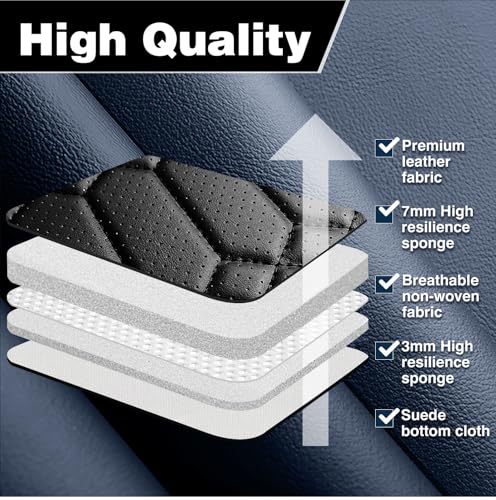 Image of Foneso All Weather Car Seat Covers Front Pair | Comfortable Car Seat Cushion Pad, Universal Front Automotive Seat Covers, Seat Covers for SUV, Sedan, Pickup Truck