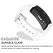 GHIJKL Compatible Gear Fit2 Bands, Silicone Replacement Strap for Samsung Gear Fit 2 & 2 Pro Tracker, White