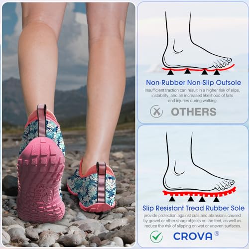 Image of Built-in Heel Grips Water Shoes for Kids Girls Boys Hiking Wide Barefoot Swim Beach Pool Big Kid
