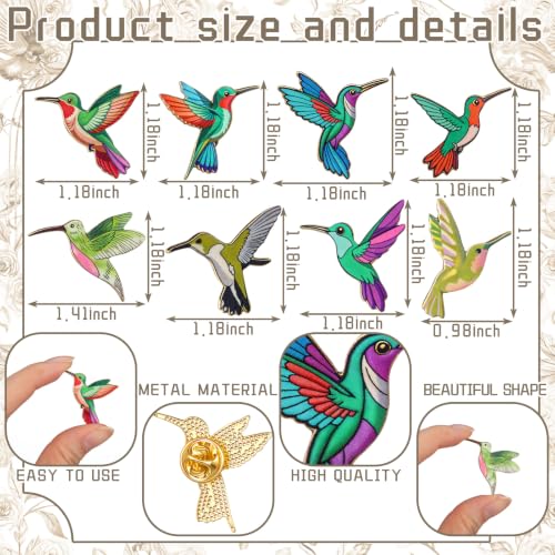 Image of Yinkin 24 /48 Pcs Bird Enamel Brooch Colorful Bird Lapel Pin Animal Brooches Cute Lapel Pin for Women Jewelry Pin Dress Accessories Mother's Day Birthday Gift