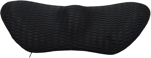 Miniatura 5 de couponhub Almohada de apoyo lumbar para trabajar, almohada de espuma viscoelástica negra para silla de oficina, almohada de respaldo de asiento de