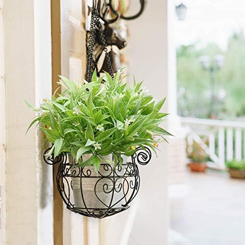 ZXM Artificial Flowers 4 Pieces 11.8 Inches Red/White Fake Spray Morning Glory Plants Shrubs Greenery Bouquet for Home Kitchen Table Arrangements Indoor Outdoor Wedding Fall Decorations (White)