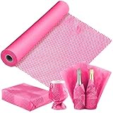 Paper Bubble Wrap Cushioning Roll, Packing Paper for Moving House, Shipping and Gift Wrapping - Sustainable Packaging Materials for Moving Boxes and Fragile Gift Bubble Wrap Alternative Pink 30cmx30M
