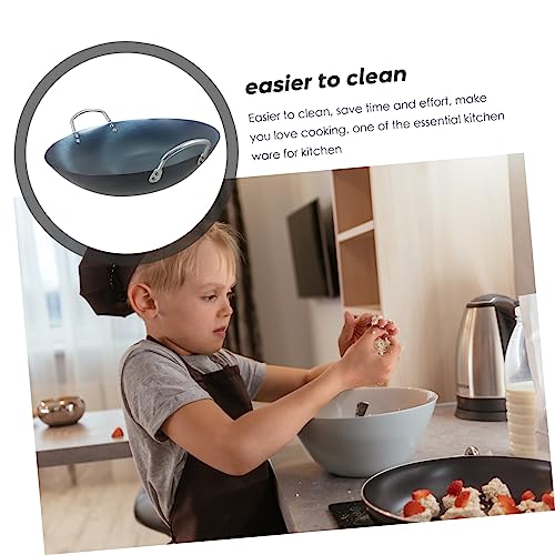 Wok de hierro LIFKOME con asas aislantes miniatura 2