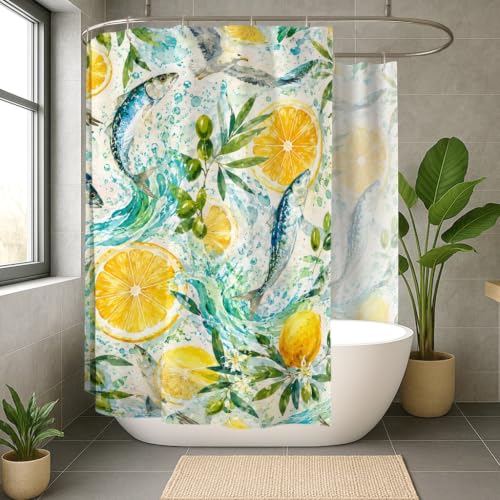 Rideau de douche lavable extra large et imperméable avec crochets pour douche XXL - 4
