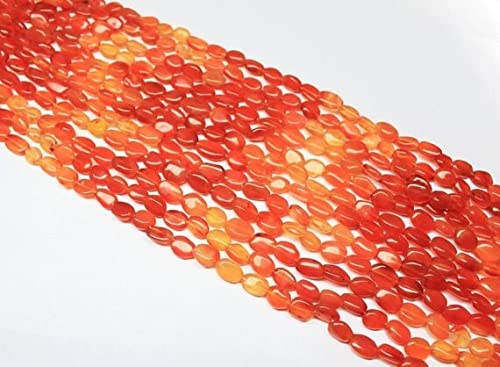 Cornaline en vrac LKBEADS en lot de 5 rangs pour joaillerie artisanale
