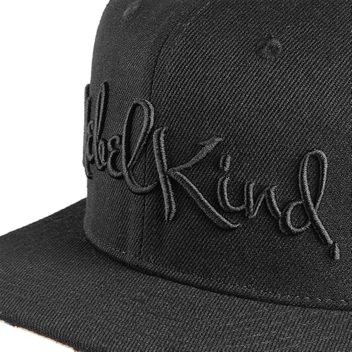 Nebelkind Snapback Cap Schwarz Kassetten Retro Größenverstellbar Unisex One Size - 5