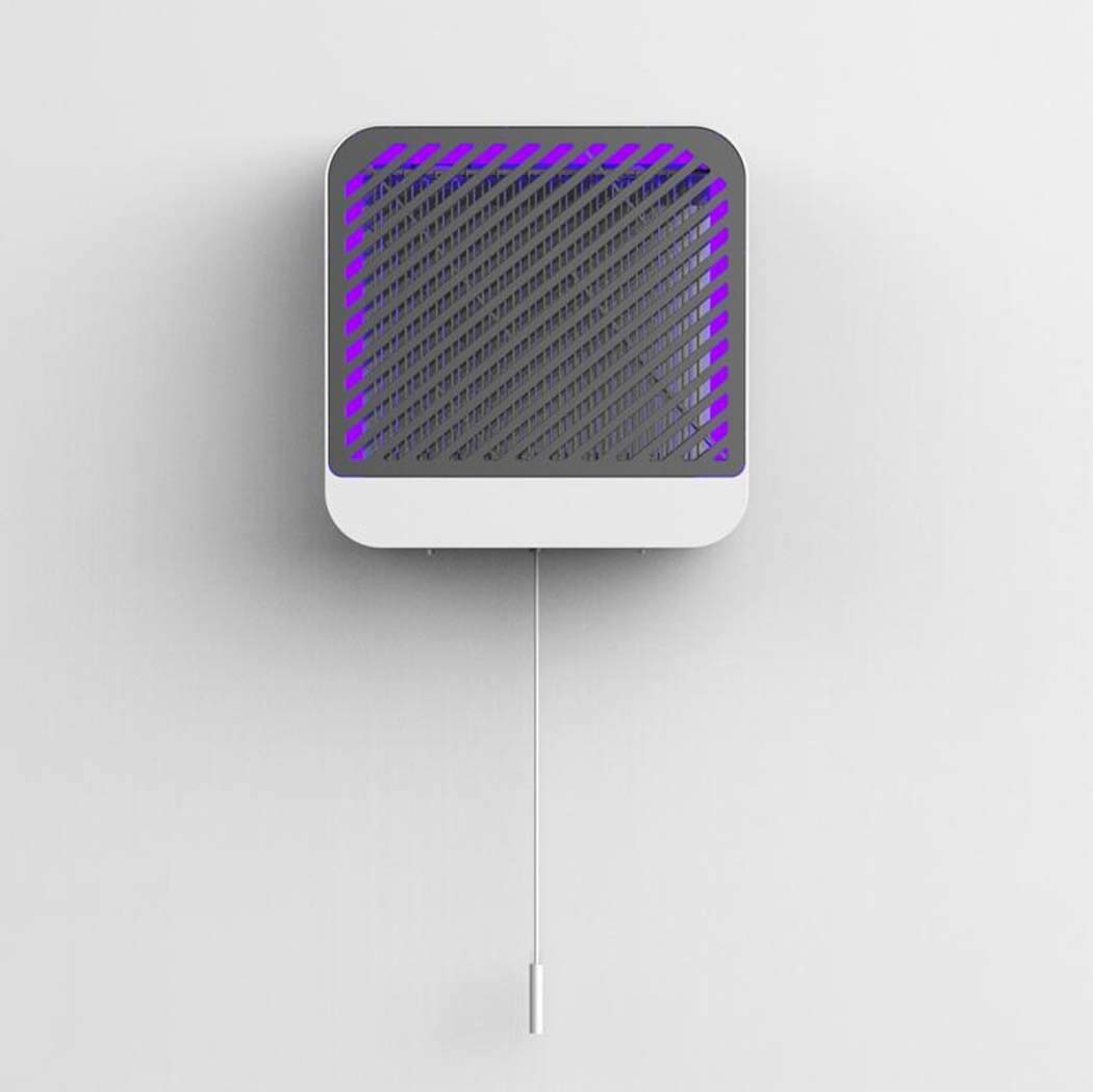 Trappola per zanzare Luce UV a parete per zanzare e insetti, Zapper elettronico per zanzare da interno con interruttore facile da tirare e vassoio staccabile per cucina domestica Giardino Garage Pat