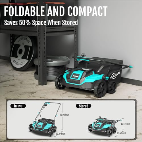 2-in-1 Scarifier and Dethatcher – Deep Soil Revitalization with High-Torque Motor, Adjustable Depth Control, Dual Safety Switch & Removable 10.5-Gallon Thatch Bag - Image 8