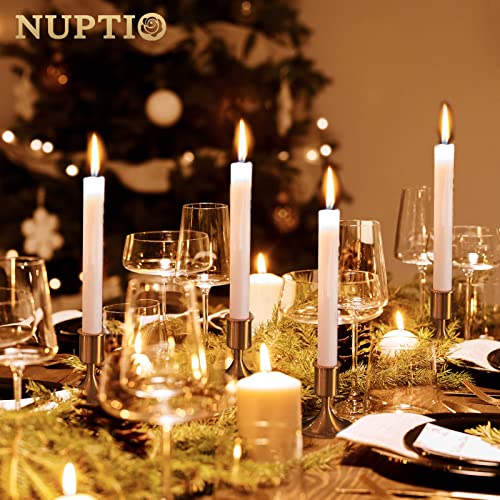 Nuptio Candle Sticks Candle Holder Gold Candlestick Holders 4 Pcs Short Metal Taper Candle Holders Vintage Candle Stand Table Centerpieces For Thanksgiving Christmas Wedding Party Home Holiday Decor thumb #3