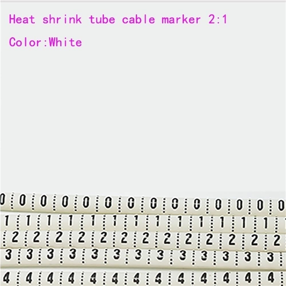 800 marcatori for cavi termorestringenti 2:1 - Guaine in PVC numerate for l'identificazione dei cavi(7.0mm)