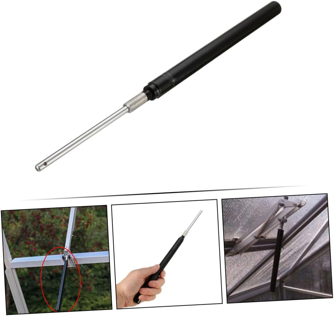 VICASKY Automatic Greenhouse Window Opener Cylinder Metal Vent Tool for Gardening Adjustable Roof Opener for Efficient Ventilation Suitable for Greenhouse Use