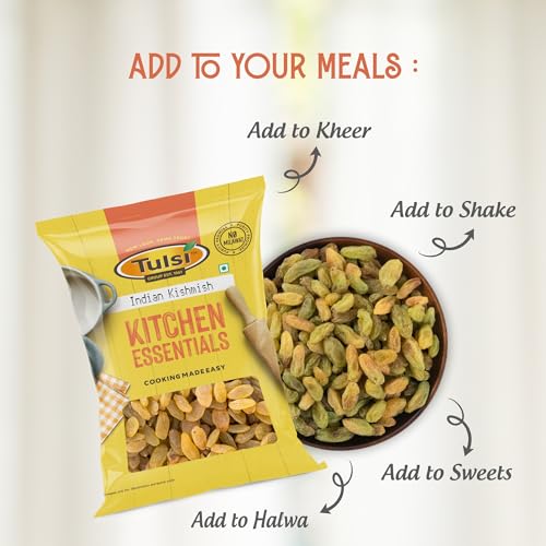 Image of Tulsi Dry Fruits Kishmish 1kg | Seedless Kishmish | Raisins Dry Fruits | Healthy & Tasty Snacks | Fat Free | Source of Dietary Fiber