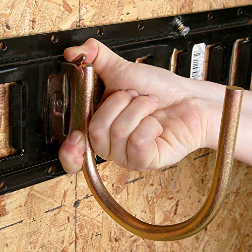 DC Cargo Mall 2 J Hooks for E Track Systems, Large Steel JHook TieDown Accessories for Cargo Tie Down Systems in Trucks, Trailers, Vans, with E-Track Spring Fitting Attachments