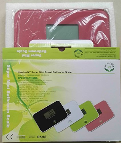 image for NewlineNY Auto Step On Super Mini Travel Bathroom Scale, 5.25
