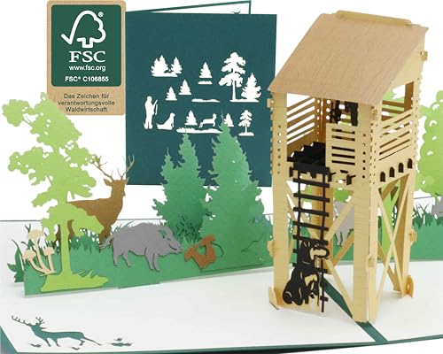 design3dkarten® Pop-up Karte Jagd JG1