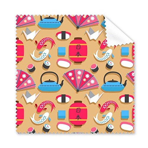 Nettoyant écran et tissu lunettes microfibre Japon motif sushi grue origami 5pcs