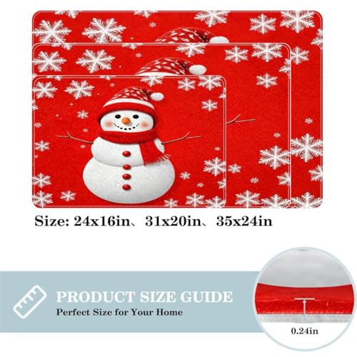 Felpudo navideño 50 x 80 cm tapete de entrada lavable y antideslizante para puerta delantera 4