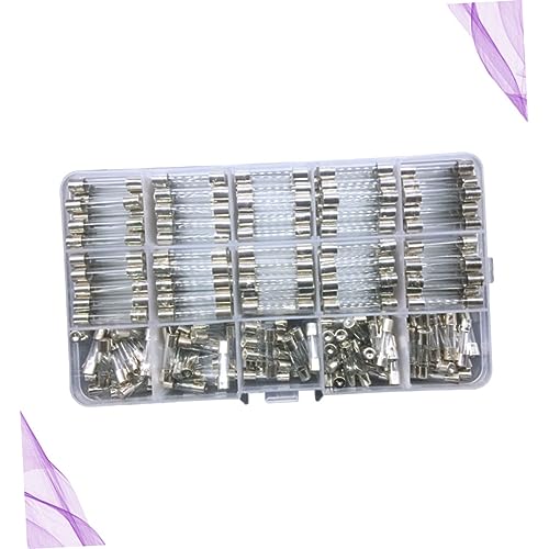 Kit de fusibles de tubo de vidrio 250 piezas 1A~20A de acción rápida set surtido para reparaciones eléctricas y proyectos DIY miniatura 6