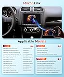 4G+64G for VW Polo Golf Passat SEAT MK5 MK6 Car Radio Stereo with DSP Carplay Android Auto, Hodozzy 9" HD Touch Screen Android Car Stereo Bluetooth 5.0 GPS WiFi FM/RDS Camera+52 pin Power Cable - Image 2