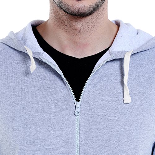 Image of Campus Sutra Men's Regular Fit Zipper Sweatshirt with Hoodie for Winter Wear | Full Sleeve | Cotton Sweatshirt | Casual Sweatshirt for Men|Western Stylish Sweatshirt for Man