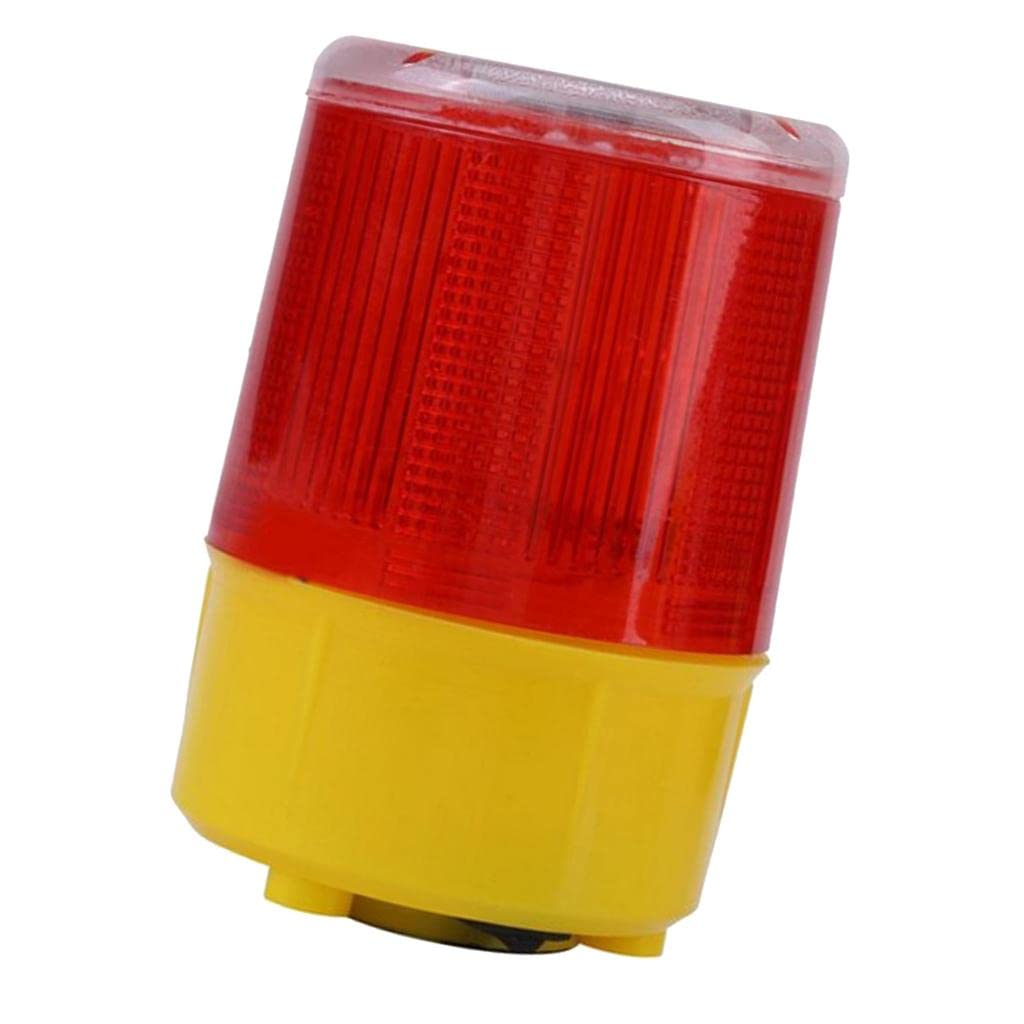 Club Bollywood®Solar Led Round Caution Warning Light Lamp Traffic Alarm Flash Light A|Home & Garden | Outdoor Lighting |1 Piece Warning Light-image-33