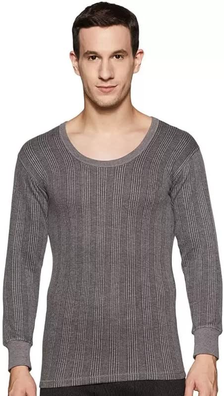 YOUTH ROBEMen's Thermal Inner | Top | Upper | Body Warmer Men Top Thermal Winterwear, Grey, 80 CM