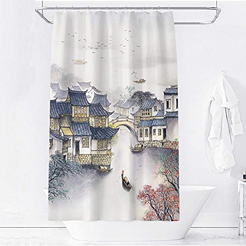 Rideau de bain lavable en machine pour éliminer l'humidité de douche - 7