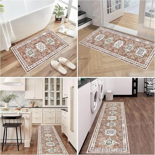 Tapis de cuisine géométrique moderne antidérapant de 40x60 cm