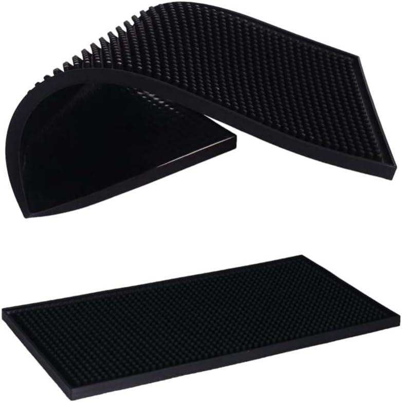 Hemoton 3pcs Silicone Bar Non- Mat - Counter Drain Pad for Use Easy to Clean Deep Grooves for Drainage and Air Circulation