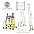 18FT Telescoping Aluminum A-Frame Ladder - EN131 Approved, 330lbs Capacity, Foldable to 39", w. Balance Bars & Wheels, Portable Metal Ladder for Car Trunk, 7+7 Foot Adjustable Step Ladders