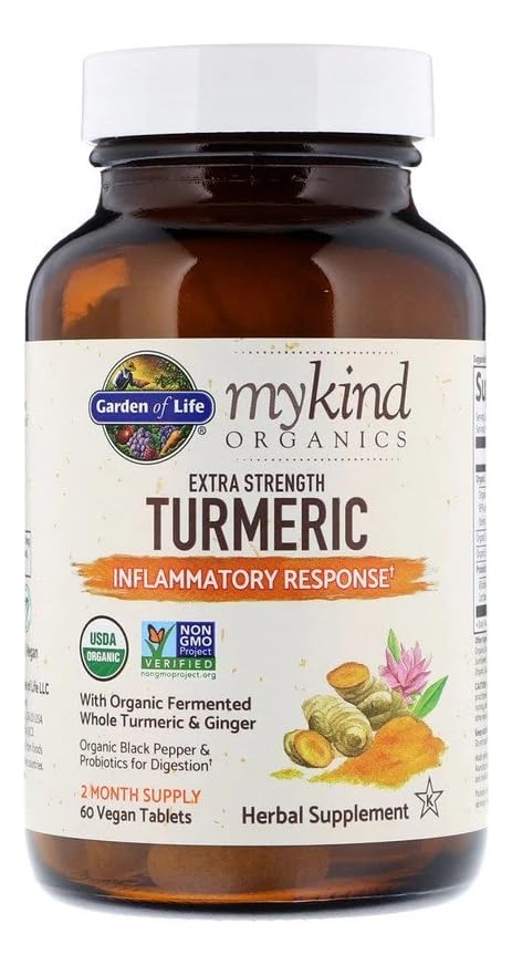 Garden of Life Organics Extra Strength Turmeric Supplement, 60 Tablets - image 4