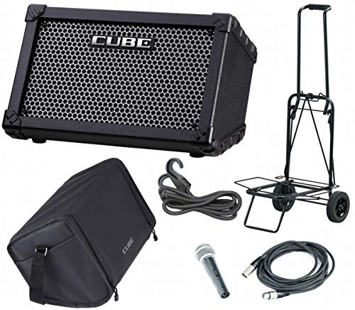 【路上ライブ・キャリーカートセット】Roland ローランド パフォーマンス用アンプ CUBE STREET/CUBE-STブラック
