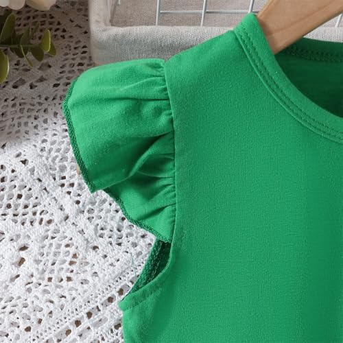 Image of Kids Girl Clothes Heart Print Short Sleeve Top and Shorts Cute Girl Summer Outfits Short Set