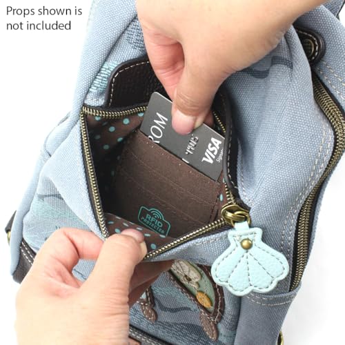 Image of CHALA Canvas Sling Bag Women RFID Protected Canvas Crossbody Backpack with Adjustable Strap