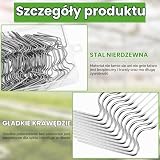 SANDUNKEJI 100 Szt. Klipsy do Szkła Szklarniowego, Klipsy ze Stali Nierdzewnej do Montażu Płyt Poliwęglanowych i Falistych, 9.5 cm Samonawiercające Zaciski na Dach i Ściany Szklarni, Trwałe Mocowanie
