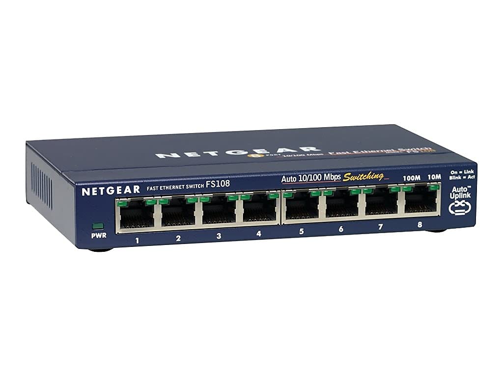 NETGEAR FS108 Interrupteur de Bureau 8 Ports 10/100