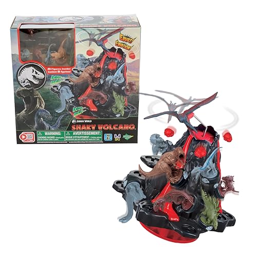 EPOCH Games Jurassic World Shaky Volcano - Action-Packed Tabletop Dinosaur Game for Ages 5+