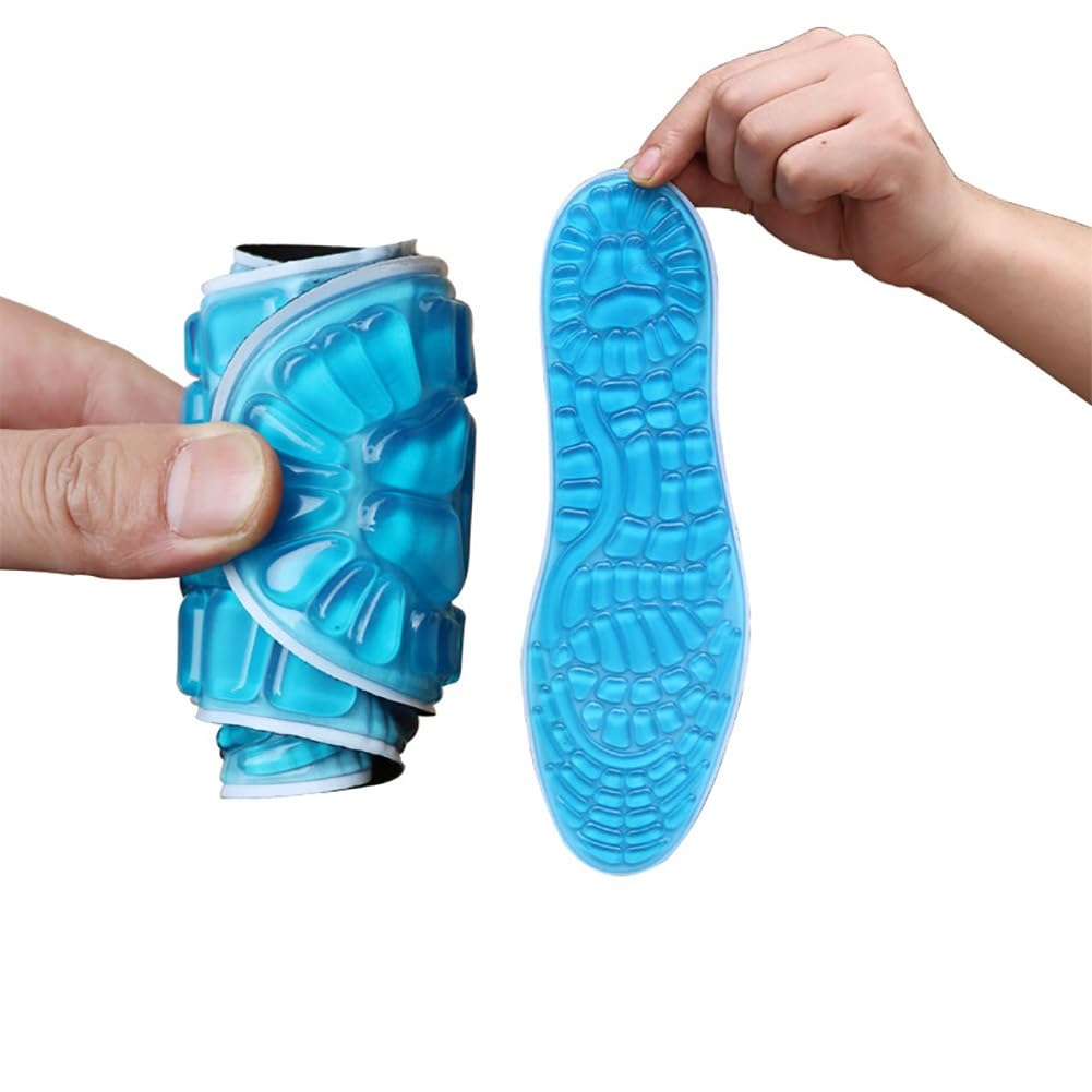 Plantillas de Calzado de Gel de Masaje de Silicona, Plantilla de Gel de absorción de Choque Suave Plantilla de Gel Corriendo Caminando en Masaje cómodo for Zapatos