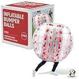 Houseables Human Hamster Ball, Zorb Ball, Bubble Soccer, Human Bubble, Inflatable Body Bumpers, for Adults and Kids, Sumo Bouncer, Whole Body Inside, Giant, Suit, Adult Sized, Knocker, Clear, 5FT, 1PK