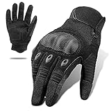Tactical Gloves, Full Finger Touchscreen Gloves, Motorcycle Military Training Army Shooting Outdoor Gloves Black Extra Large
