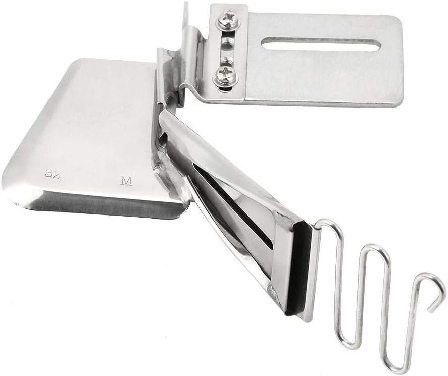 Sewing Machine, Adjustable Double Fold Right Angle Bias Set for Industrial Sewing Machine Flat Seam Folder Binding Attachment Tape