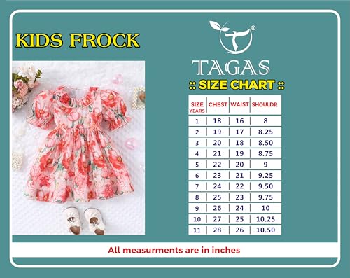 Image of Tagas Girl Dress| Girls Frock Frock for Girls|Casual wear for Kids Dresses|(KD-62) Knee-Length