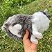 Realistic British Shorthair Cat Blue and White Plush Kitty – Lifelike Stuffed Animal Toy, Fluffy Kitten Figurine, Home Office Decor, Collectible Pet Replica, Kids Gift