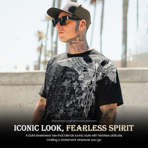 Konflic Graphic tees for Men | MMA Style Crew Neck T-Shirts Half Sleeve Classic | Men's t-Shirts Casual Cotton2