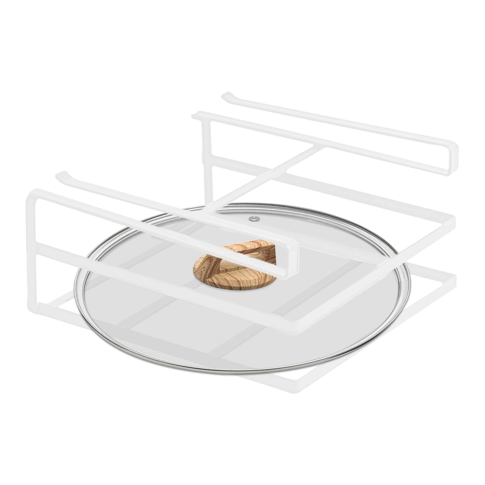Organisateur de couvercles de cuisine en acier robuste pour casseroles et poêles